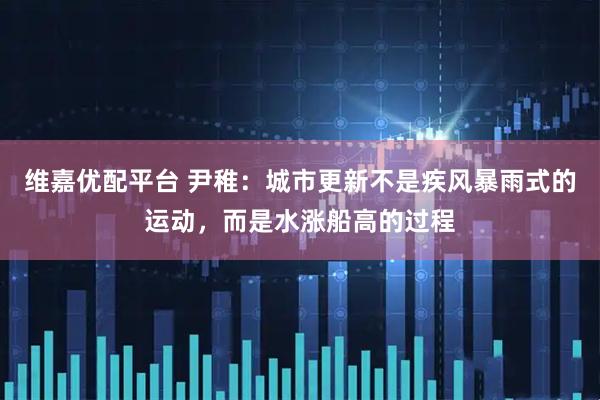 维嘉优配平台 尹稚：城市更新不是疾风暴雨式的运动，而是水涨船高的过程